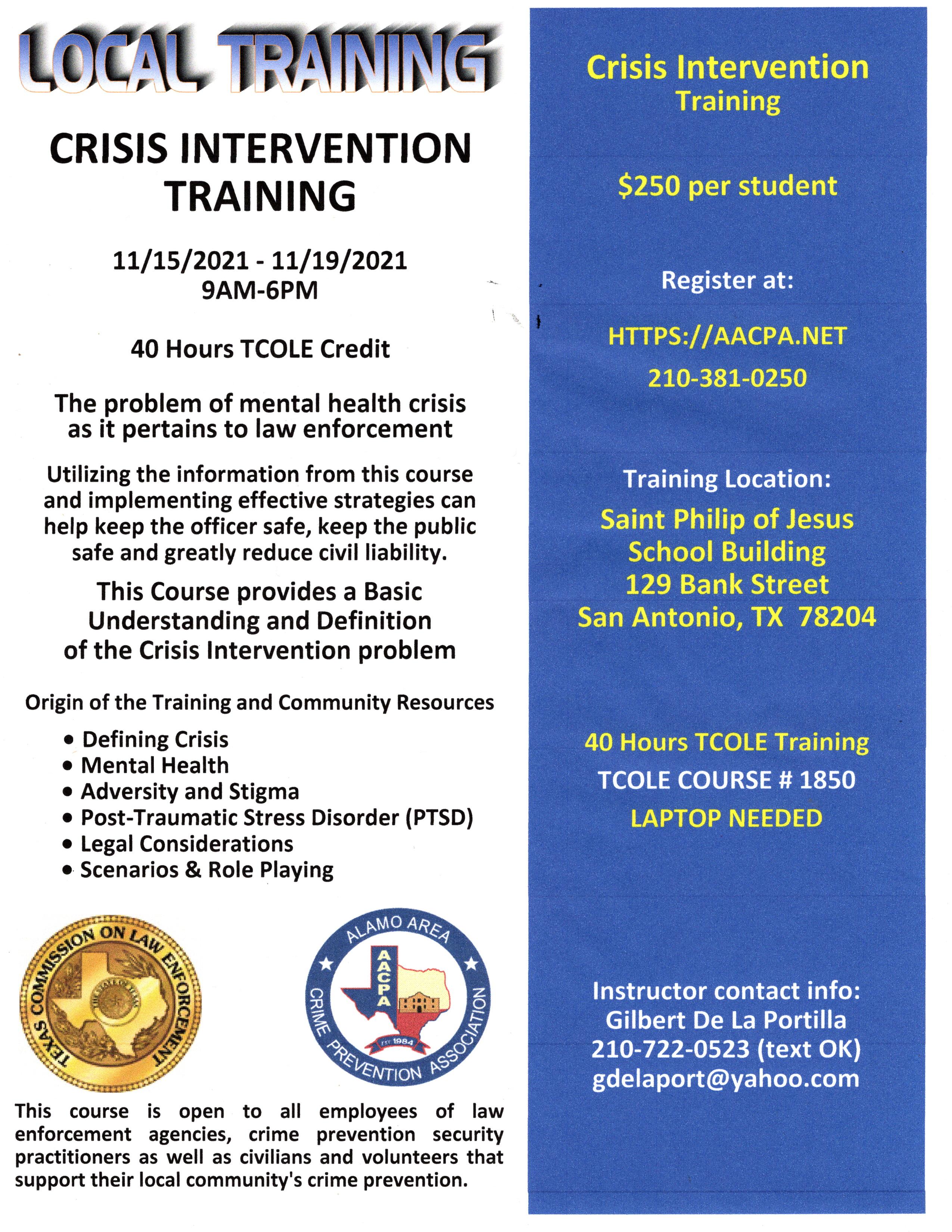 CIT Training Course Information